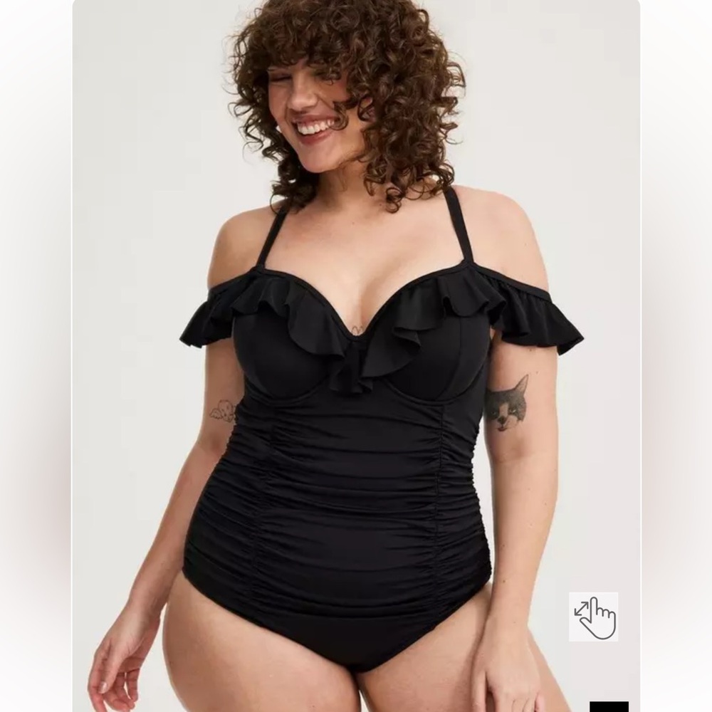 Torrid Ruffled one piece swimsuit